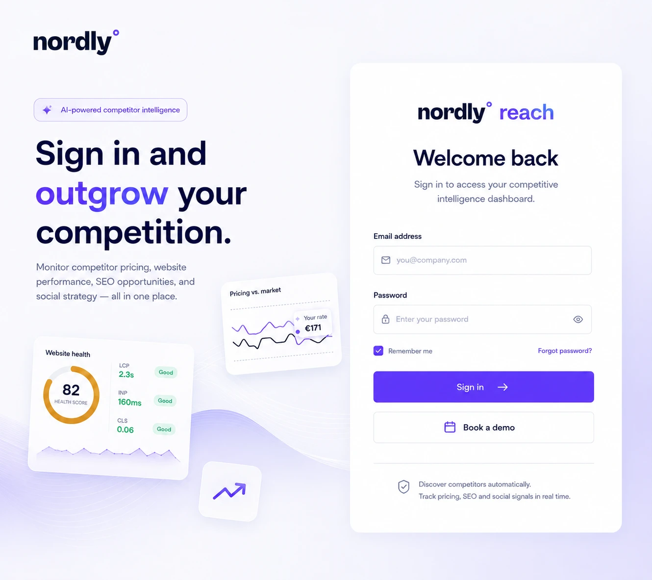 nordly reach: sign in to your competitive intelligence dashboard