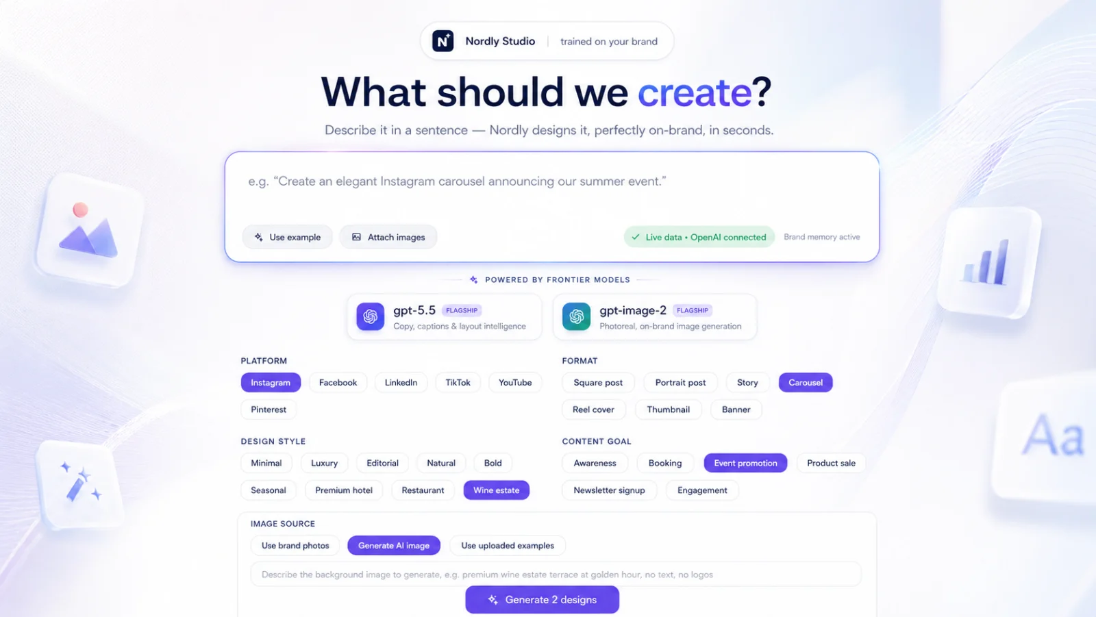 Treści social media, Nordly app